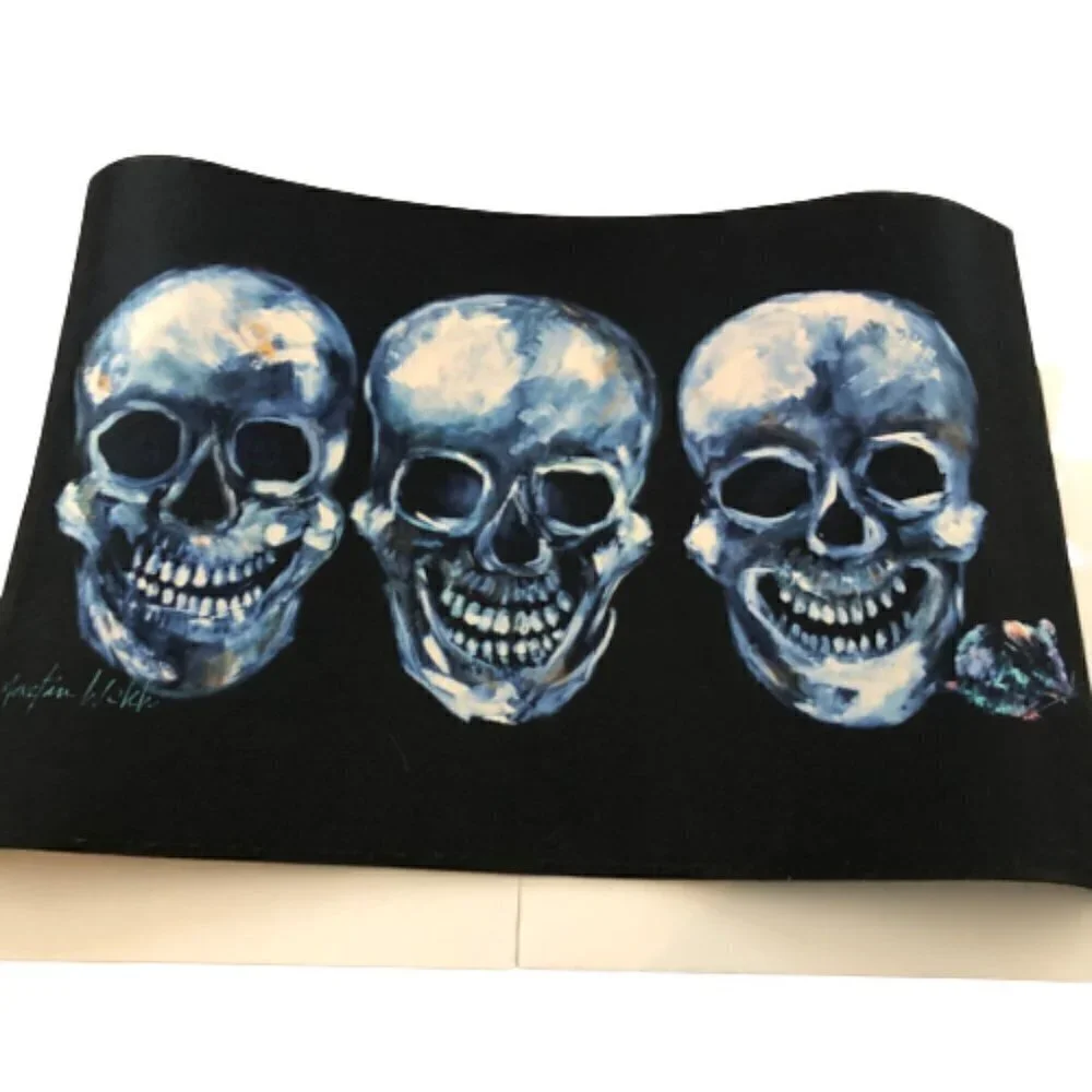 Smiling Skull skeleton Floor Mat 24